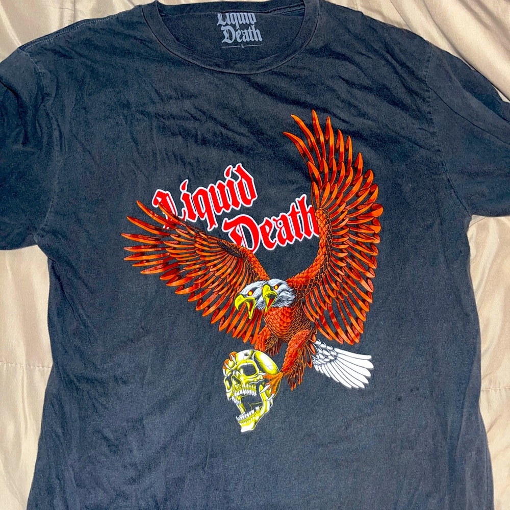 Liquid Death Official Tee Eagle Design